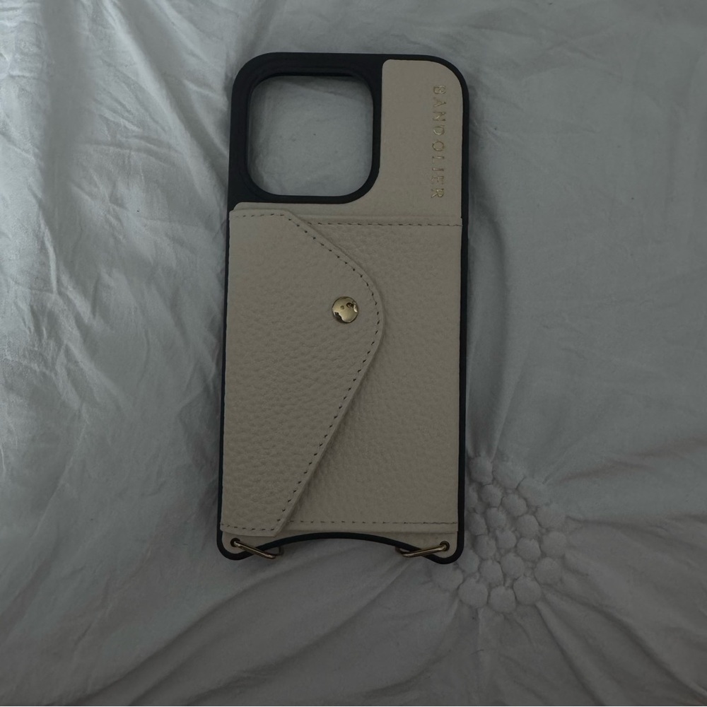 Bandolier Cream Phone Case and wrist strap
